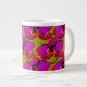 Grande Tasse Conception Florale Magenta Groovy (Devant droit)