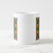 Grande Tasse Conception Fractale Des Plumes De Lovebird (Devant)