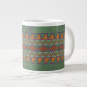 Grande Tasse Conception géométrique verte Sagebrush Sud-Ouest (Devant droit)