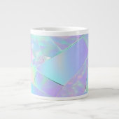 Grande Tasse Conception iridescente sarcelle et violet (Devant)