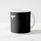 Grande Tasse Conception minimale d'amour plus bleu Style  (Devant droit)