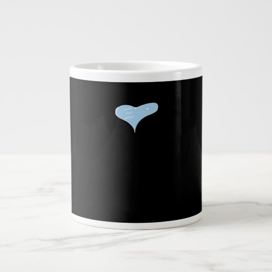 Grande Tasse Conception minimale d'amour plus bleu Style  (Devant)