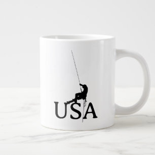 Grande Tasse Conception minimaliste de silhouette d'escalade au