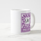 Grande Tasse Conception modifiable Monogramme contemporain et n (Devant droit)