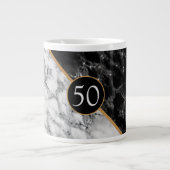 Grande Tasse Conception personnalisée de marbre de café d'anniv (Devant)