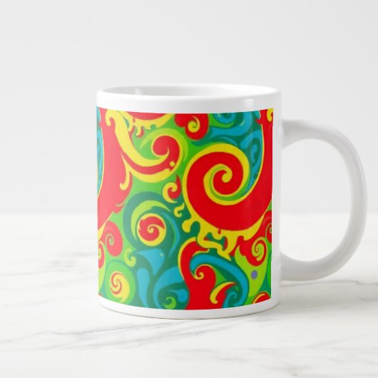 Grande Tasse Conception psychédélique colorée (Droite)
