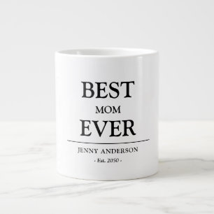 Grande Tasse Conception simple personnalisée Meilleure maman Ca