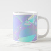 Grande Tasse Conception turquoise et violette Iridescente (Droite)
