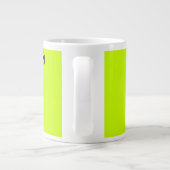 Grande Tasse Concevez votre propre lueur Jaune Fluorescent Jaun (Dos)