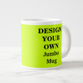 Grande Tasse Concevez votre propre lueur Jaune Fluorescent Jaun (Devant droit)