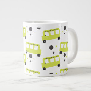 Grande Tasse Conducteur de bus scolaire Confetti Jaune