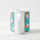 Grande Tasse Congés gaufres crème glacée et motif de yaourt con (Dos)