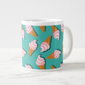 Grande Tasse Congés gaufres crème glacée et motif de yaourt con (Devant droit)