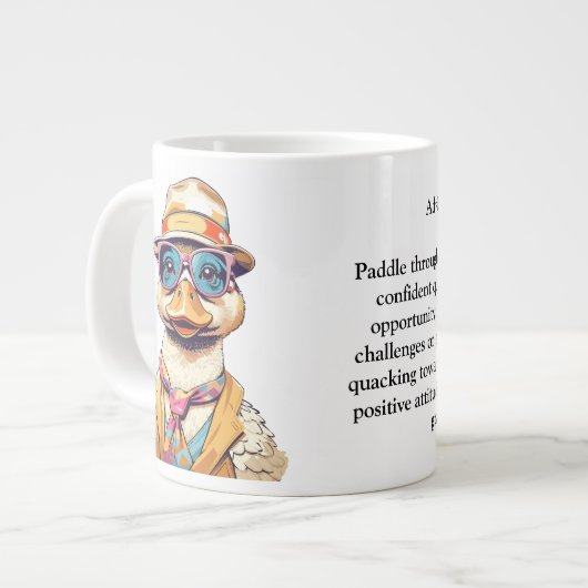Grande Tasse Conseil Drôle D'Un Canard (Devant gauche)
