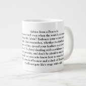 Grande Tasse Conseil Drôle D'Un Coq (Devant droit)