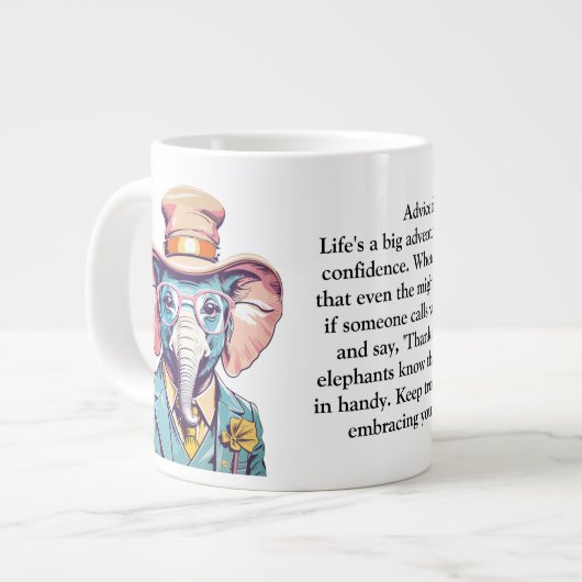 Grande Tasse Conseil Drôle D'Un Éléphant (Devant gauche)