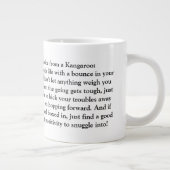Grande Tasse Conseil Drôle D'Un Kangourou (Droite)
