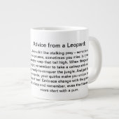Grande Tasse Conseil Drôle D'Un Leopard (Devant droit)