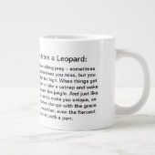 Grande Tasse Conseil Drôle D'Un Leopard (Droite)