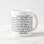 Grande Tasse Conseil Drôle D'Un Mouette (Devant droit)