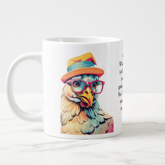 Grande Tasse Conseil Drôle D'Un Poulet (Gauche)