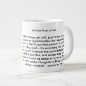 Grande Tasse Conseil Drôle D'Un Renard (Devant droit)