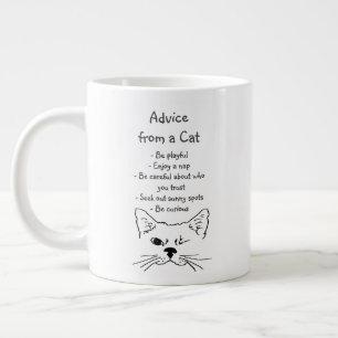 Grande Tasse Conseils de Winking Cat amusant Humour animal
