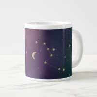 Constellation Galaxie Ombre Violet Étoiles Faux Or