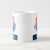 Grande Tasse Cookie Monster Woodland Face | Ajouter Votre Nom (Devant)