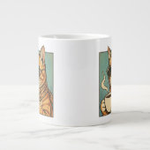 Grande Tasse Cool Cat Coffee Retro Style Design for Cat Lovers (Devant)