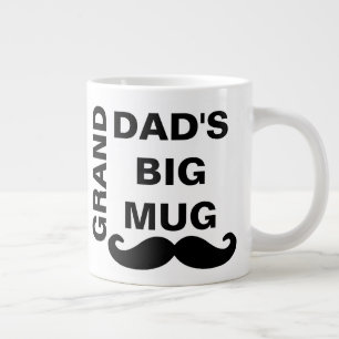 Grande Tasse Cool Fête des pères noir et blanc Grand Papa's Big