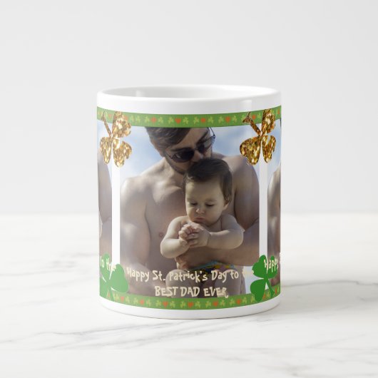 Grande Tasse Cool Meilleur papa Jamais Photo Fête de la Saint P (Devant)