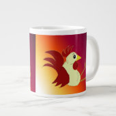 Grande Tasse Coq assis drôle (Devant droit)