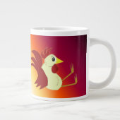 Grande Tasse Coq assis drôle (Droite)