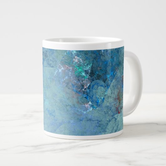 Grande Tasse Coque Abstrait Opal Bleu pour RAZR (Devant droit)