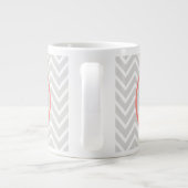 Grande Tasse Coral Chevron Monogramme (Dos)