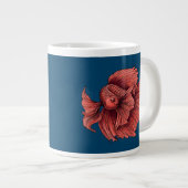 Grande Tasse Coral Siamese combat le poisson (Devant droit)
