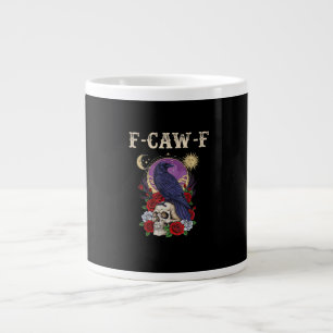 Grande Tasse Corbeau F-Caw-F Oiseau Drôle Lune Gothique Humour 