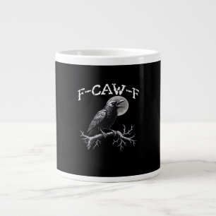 Grande Tasse Corbeau F-Caw-F Oiseau Drôle Rétro Classique