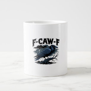 Grande Tasse Corbeau gothique humour drôle F-Caw-F essentiel mi