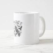 Grande Tasse Corbeau Rétro Drôle F-Caw-F (Devant droit)
