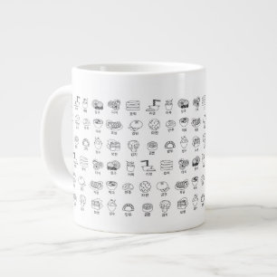 Grande Tasse Coréen Coupe de Musique - Impression alimentaire