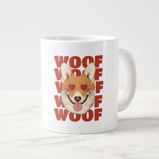 Grande Tasse CORGI AMOUR ouah (Devant droit)
