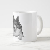 Grande Tasse Corgi baisé à la neige Bonjour (Devant droit)