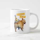 Grande Tasse Corgi Butt Birthday Hat (Droite)