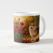 Grande Tasse Corgi dans les Roses V (Devant droit)