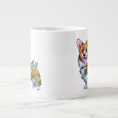 Grande Tasse Corgi orange mignon pour une humeur positive (Devant)