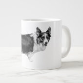 Grande Tasse Corgi Spark sous la lumière de la neige (Devant droit)