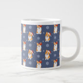 Grande Tasse Corgis à Santa Hats et Snowflakes Motif (Droite)