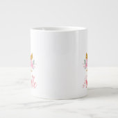 Grande Tasse Corne de licorne rose blanche (Devant)